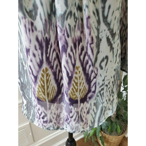 Marc Bouwer Multicolor Long Sleeve Round Neck Drawstring Top Blouse Size Large - Picture 3 of 12